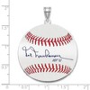 Black Bow Jewelry Sterling Silver Hal Newhouser Signature LG Enamel Baseball Pendant - 4 of 4