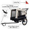 2-in-1 Bike Trailer & Push Cart for Pets - Detachable Bike Hitch & Push Handle Included,Non-Slip Floor, Internal Leash, Holds Up to 88 lbs - 4 of 4
