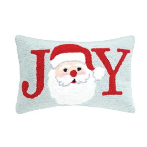 C&F Home Joy Santa Hooked Throw Pillow - 1 of 4