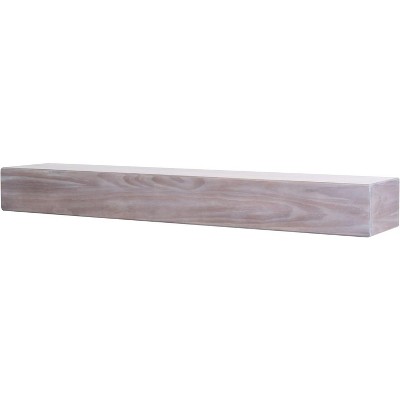 Austin Floating Wood Mantel Shelf Pine Wood Rustic Shelf | Mantels Direct