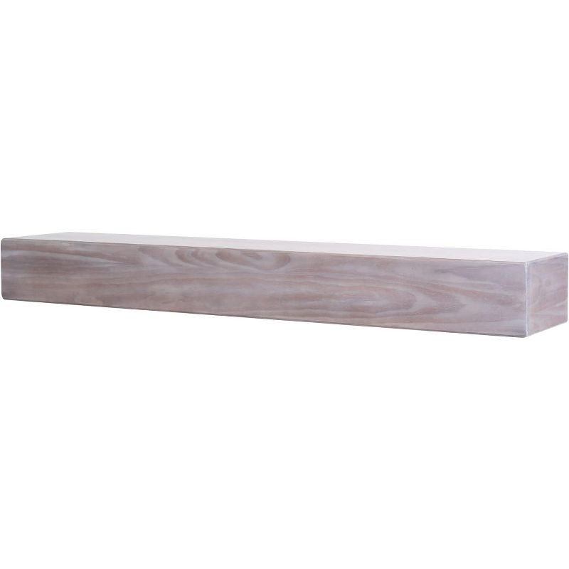 Austin Floating Wood Mantel Shelf Pine Wood Rustic Shelf | Mantels Direct, 1 of 7