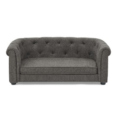 Cesicia Beige 38" L X 22" W X 15" H Pet Sofa Bed With Arc-Shaped Backrest And Armrests, Rectangular Pet Sofa With Cozy Soft Cushion
