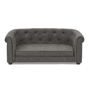 Cesicia Beige 38" L X 22" W X 15" H Pet Sofa Bed With Arc-Shaped Backrest And Armrests, Rectangular Pet Sofa With Cozy Soft Cushion - 1 of 4