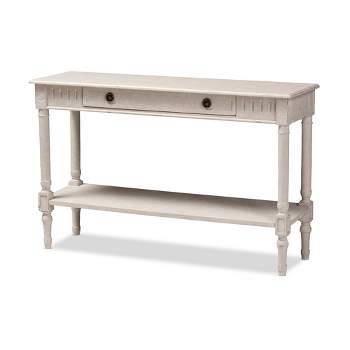 Vologne Traditional Wood French Console Table White - Baxton Studio : Target