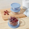 3pk Glass Round Food Storage Container Set - Room Essentials™ - 2 of 3