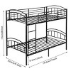 Lusimo Twin Over Twin Metal Bunk Bed with Guard Rails - 4 of 4