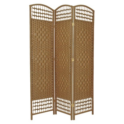 5 1/2 ft. Tall Fiber Weave Room Divider - Natural (3 Panels)