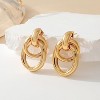 Trendy Gold Plated Knot Earrings for Women Chunky Statement Drop Dangle Earrings Lightweight Fashion Accessories Gold Jewelry - 3 of 4