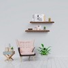 SEVOBAL Decorative Bookshelf Floating Shelves Wall Wood Decor Storage Shelves Wall Mounted Shelf Storage Hanging Shelf, Brown, 31.5"*1.46"*9.25" - 4 of 4