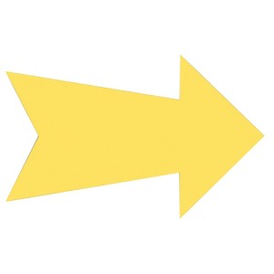 Hillman English Yellow Arrow Sign 7 in. H X 24 in. W - Case of 6 - 1 of 1