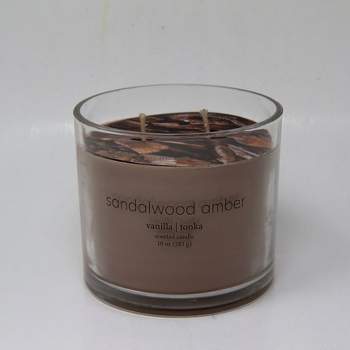 Glass Jar 2-Wick Sandalwood Amber Candle - Room Essentials™