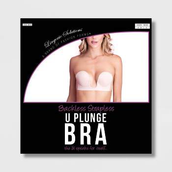 Fashion Forms Women's U-Plunge Adhesive Strapless Backless Bra