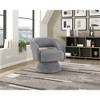 Lyngins Swivel Accent Chairs with Curved Backrest and Wood Frame,Upholstered Swivel Barrel Chairs,Corduroy Sofa Chairs for Bedroom,Living Room - 2 of 4