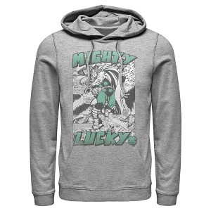 Men's Marvel Thor Comic St. Patrick's Day Mighty Lucky Pull Over Hoodie - 1 of 4