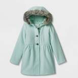 Girls' Faux Fur Lined Hooded Jacket - Cat & Jack™