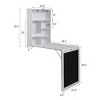 Infurnic Desks, Folding Table with Built-in lock, Portable Writing Table for Livingroom, White, 34.1"*23.8"*59" - 4 of 4