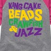 Girls' - Instant Message - King Cake Beads Crawfish Jazz Shirt Tail Raglan Graphic T-shirt - 2 of 4