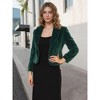 INSPIRE CHIC Women's Cropped Lapel Long Sleeve Fluffy Faux Fur Jackets - 2 of 4
