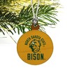 North Dakota State Bison Secondary Mini Small Tiny Wood Christmas Tree Holiday Ornament - image 3 of 4