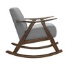 NicBex Modern Rocking Chair with Cushion Seat and Back,Modern Upholstered Armchair with Rubber Wood Frame for Living Room - 4 of 4