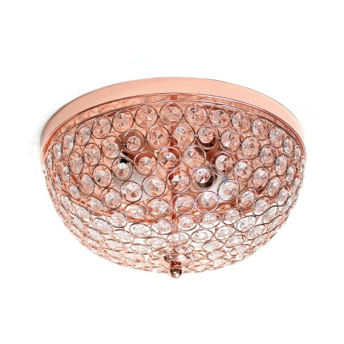 2 Light Crystal Glam Ceiling Flush, How Much To Install A Light Fixture Uk