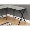 Monarch Specialties Computer Desk Home Office Corner 55InchL L Shape Work Laptop Metal Laminate Grey Black Contemporary Modern - 3 of 4
