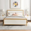 VECELO Upholstered Bed Frame with Headboard & Footboard, Heavy Duty Steel Slats, No Box Spring Needed - 4 of 4