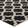 Modway Cerelia Moroccan Trellis 4x6 Indoor and Outdoor Area Rug in Black and Beige - 3 of 4