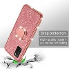 for Samsung Galaxy A03S case Glitter Luxury Cute Silicone TPU Phone Case for Women Girls with Kickstand - 3 of 4