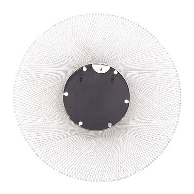 52'' Silver and Gold Sunburst Contemporary Wall Mirror