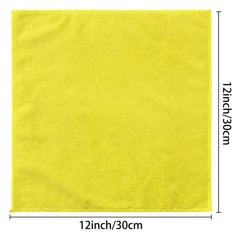 Unique Bargains Microfiber Lint Free Highly Absorbent Reusable Kitchen Towels 12" x 12" 12 Packs, 5 of 7