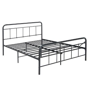 Costway Full Size Heavy Duty Metal Bed Frame Headboard Platform Mattress Foundation - 1 of 4