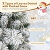 Tangkula 6/7 FT Flocked Christmas Tree w/ Pine Needles 517 Branch Tips 170 LED Lights - 4 of 4