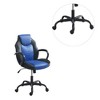 Simple Relax Office Chair with Padded Armrests in Black and Blue - 4 of 4