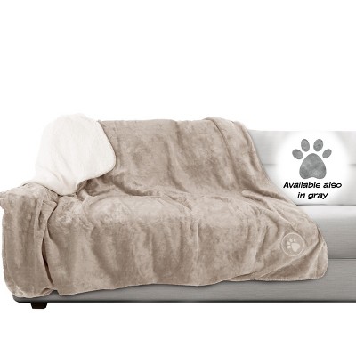 Large Tan Waterproof Reversible Pet Throw Blanket