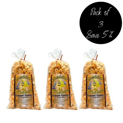 Gold Dust Kettle Corn 2 oz Cheddar Cheese Popcorn - Pack of 3