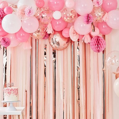 Balloon and Fan Garland Pink/Peach