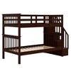 NicBex Twin over Twin Bunk Bed Convertible Design Wood Frame Bed Frame with Storage Stairs and Full Length Guardrail, No Box Spring Required - 3 of 4