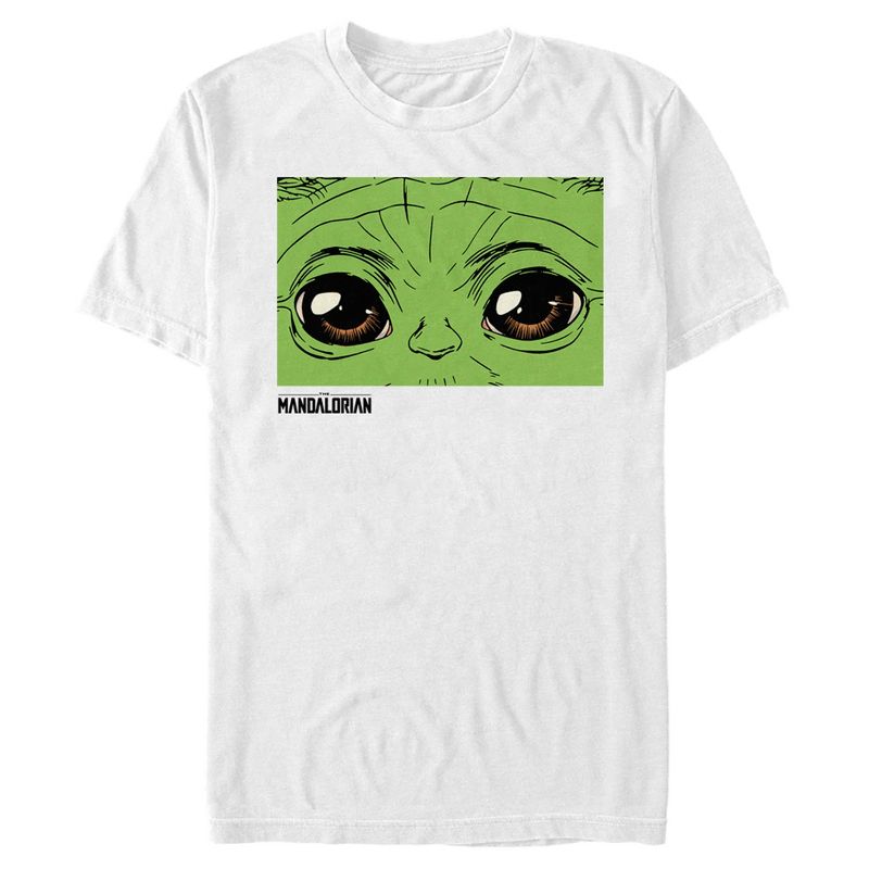 Men's Star Wars The Mandalorian The Child Hypnotic Eyes T-Shirt, 1 of 6