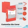 3 Ring Binder Clear View Cover with 2 Inside Pockets, Colored School Supplies Office and Home Binders – by Enday - 4 of 4