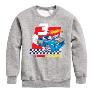 Boys' - Hot Wheels - Race Crew 3 Yrs Graphic Long Sleeve Fleece Sweatshirt - 1 of 3