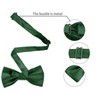 Allegra K Men's Solid Color Wedding Business Pocket Square Necktie Bowtie Set - 3 of 4