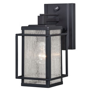 VAXCEL Hyde Park Dusk to Dawn Bronze Mission Outdoor Wall Light Lantern Clear Glass - 1 of 4