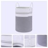 Unique Bargains Handcrafted Cotton Rope Widened Handles Storage Basket for Blankets, Clothes - 3 of 4