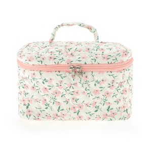 Unique Bargains Large Floral Print Makeup Bag 1 Pc - 1 of 3