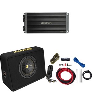 Kicker 10 Inch Comp Truck Bass Package 50TCWC102 with 47KEY500.1 and 47VK6 amp wire kit - 1 of 4