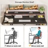 Bestier 55'' Computer Desks with Reversible Bookshelf, Standing Writing Desk for Home Office/Studying/Gaming - 3 of 4