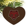 Brown University Primary Logo Heart Love Wood Christmas Tree Holiday Ornament - 2 of 3