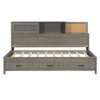 Whisen Twin Size Wooden Daybed with Storage Drawers, Charging Ports, Pushable Top Shelf - 3 of 4
