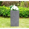 24" Square Concrete/Fiberglass Modern Indoor/Outdoor Planter Natural - Rosemead Home & Garden, Inc. - 2 of 4